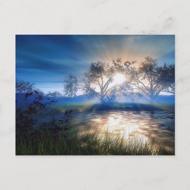 Blue Sunset Postkarten (Vorderseite)