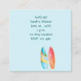 Blue Surf steht auf Begleitkarte