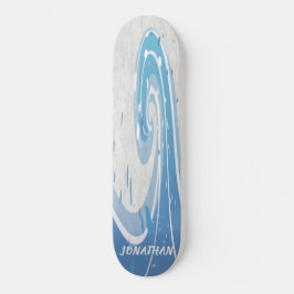 BLUE SURF WAVES SKATEBOARD