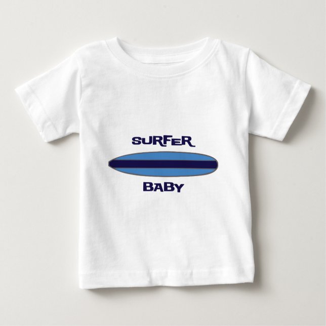 Blue Surfer Baby Baby T-shirt (Vorderseite)