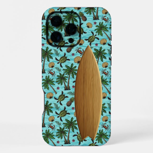 Blue Surfer iPhone / iPad Hülle iPhone 16 Pro Max Hülle (Rückseite)
