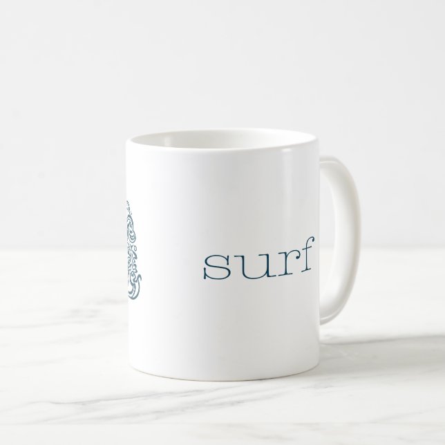 Blue Surfer Kaffeetasse (VorderseiteRechts)
