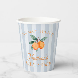 Blue Süsse Main Squeeze Citrus Brautparty Pappbecher