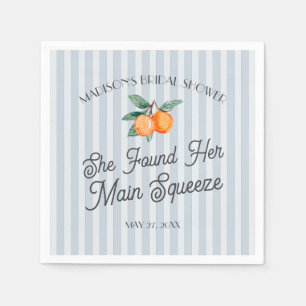 Blue Süsse Main Squeeze Citrus Brautparty Serviette