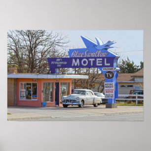 Blue Swallow Motel, Tucumcari, New Mexico Poster