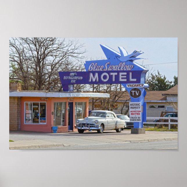 Blue Swallow Motel, Tucumcari, New Mexico Poster (Vorne)
