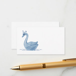 Blue Swan-Abschlusskarte Begleitkarte