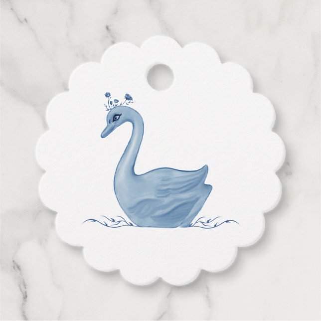 Blue Swan Geschenkanhänger (Vorderseite)