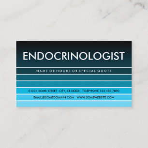 Blue Swatch ENDOCRINOLOGIST Visitenkarte