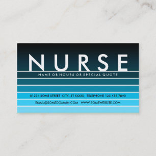 Blue Swatch NURSE Visitenkarte