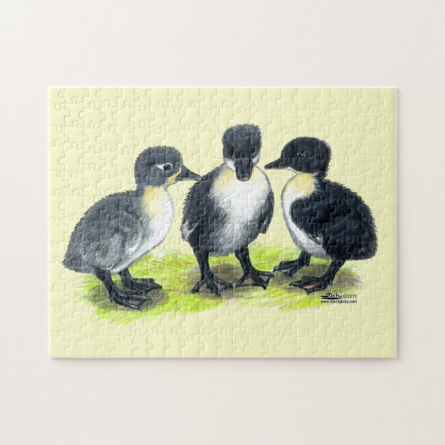 Blue Swedish Ducklings Puzzle (Horizontal)