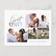 Blue Sweet One donut Geburtstag Multi Foto Urlaub