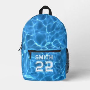 Blue Swimming Pool Sportliches Foto Bedruckter Rucksack