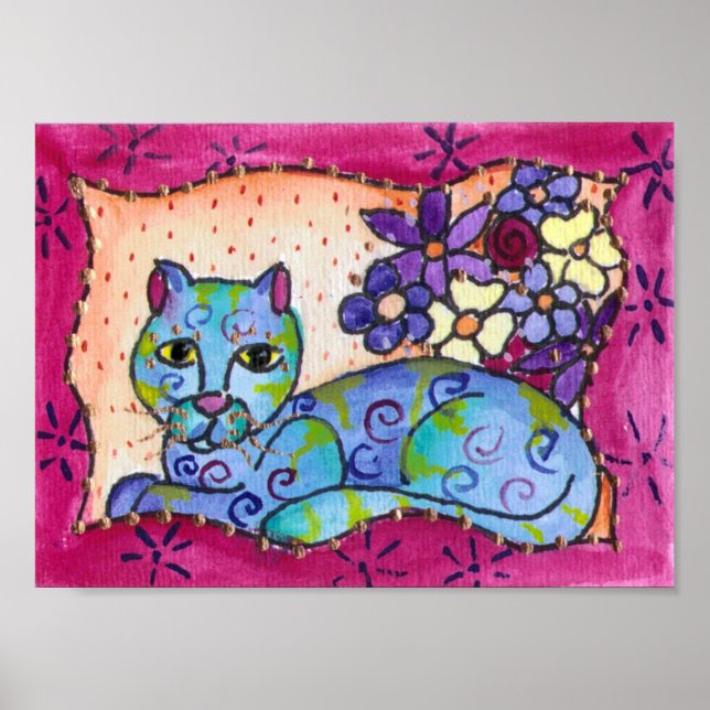 Blue Tabby Cat Poster (Vorne)