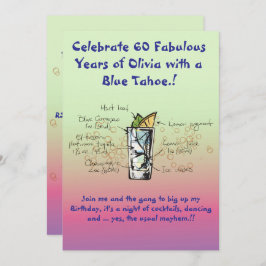 Blue Tahoe Birthday Party Einladung
