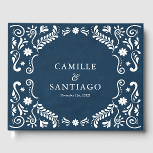 Blue Talavera Mexican Wedding Gästebuch