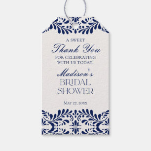 Blue Talavera Tile Fiesta Brautparty Bevorzugung Geschenkanhänger