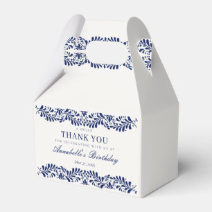 Blue Talavera Tile Fiesta Geburtstagsdessert Geschenkschachtel