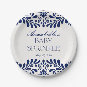 Blue Talavera Tile Spanish Fiesta Baby Spinkle Pappteller