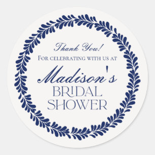 Blue Talavera Tile Spanish Fiesta Brautparty Runder Aufkleber