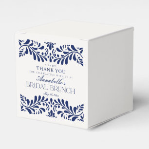 Blue Talavera Tile Spanish Fiesta Bridal Brunch Geschenkschachtel