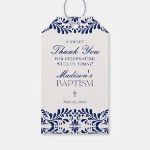 Blue Talavera Tile Spanish Fiesta Taufe Favoriten Geschenkanhänger