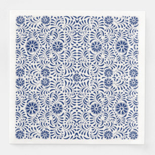Blue Talavera Tile Spanish Style Fiesta Serviette