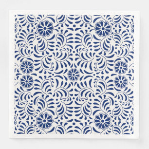 Blue Talavera Tile Spanish Style Fiesta Serviette