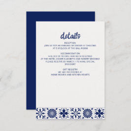 Blue Talavera Tiles Wedding Begleitkarte