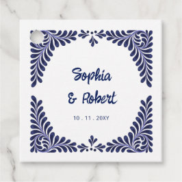 Blue Talavera Tiles Wedding Geschenkanhänger