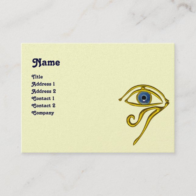 BLUE TALISMAN / GOLD HORUS AUGE Lila Creme Pearl Visitenkarte (Vorderseite)