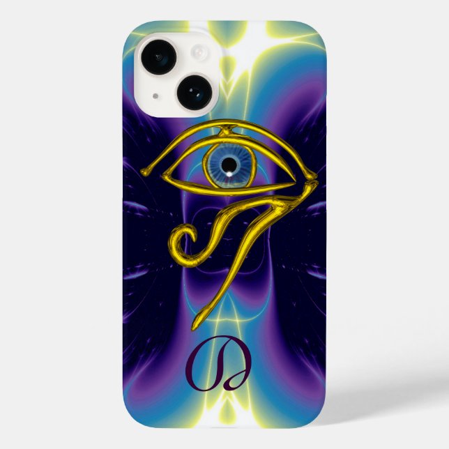 BLUE TALISMAN MONOGRAM Violett Lila weiß Case-Mate iPhone Hülle (Rückseite)