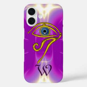 BLUE TALISMAN MONOGRAMM Pink Fuchsia Lila iPhone 16 Hülle