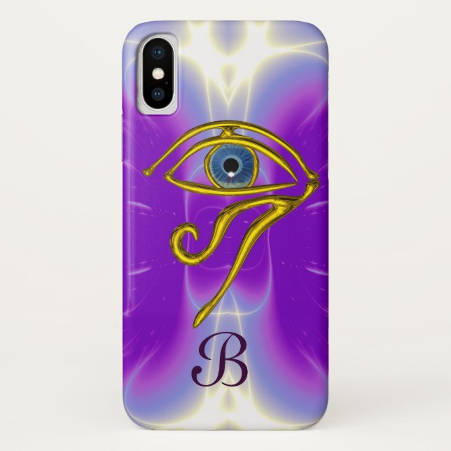 BLUE TALISMAN MONOGRAMM Pink Fuchsia Lila Case-Mate iPhone Hülle (Rückseite)
