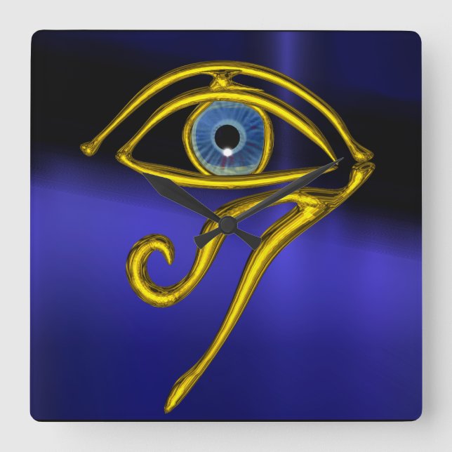 BLUE TALISMAN QUADRATISCHE WANDUHR (Vorderseite)