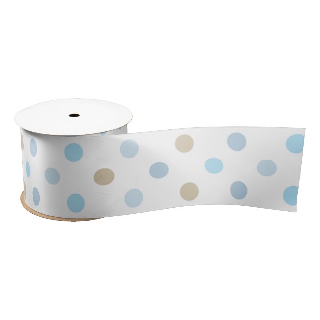 BLUE & TAN POLKA-HUNDEN SATINBAND (Spule)