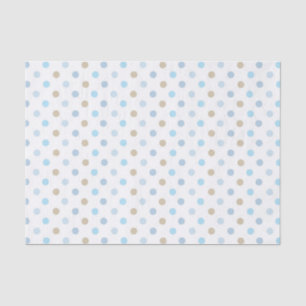 BLUE & TAN POLKA-HUNDEN SEIDENPAPIER