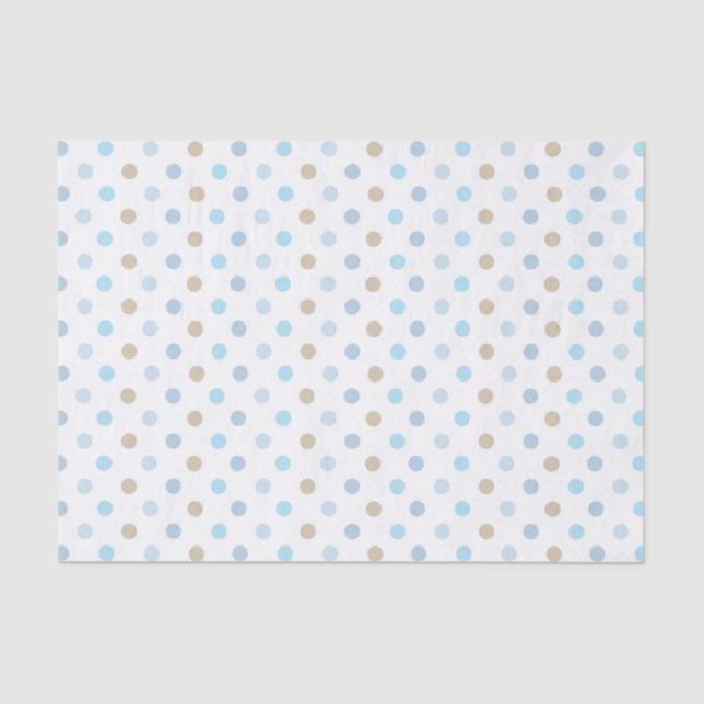 BLUE & TAN POLKA-HUNDEN SEIDENPAPIER (Vorderseite)