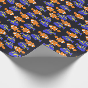 Blue Tang und Clownfish Ocean Art Geschenkpapier