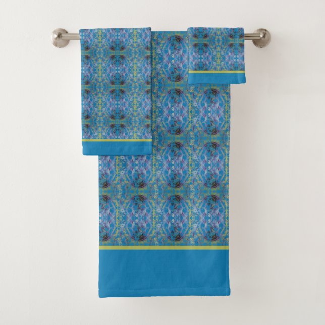 Blue Tapestry Badhandtuch Set (Insitu)