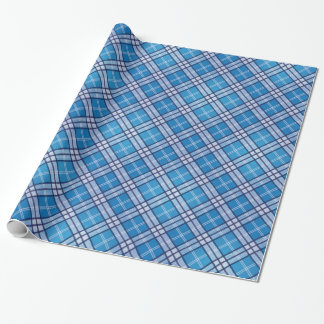 Blue Tartan Geschenkpapier