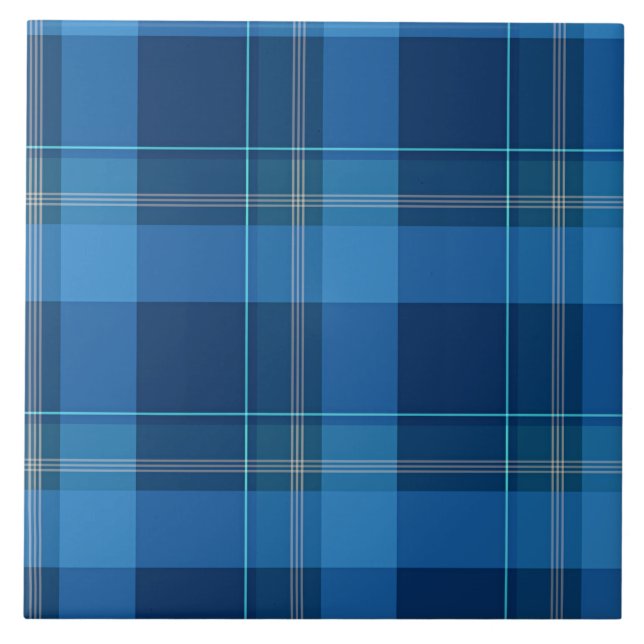Blue tartan kariert fliese (Vorderseite)
