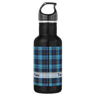 Blue tartan kariert trinkflasche