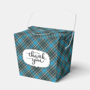 Blue Tartan Kariert Vielen Dank für Ihr Interesse Geschenkschachtel