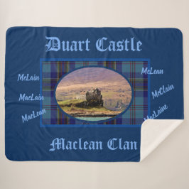 Blue Tartan MacLean Clans schottisches Duart Castl Sherpadecke