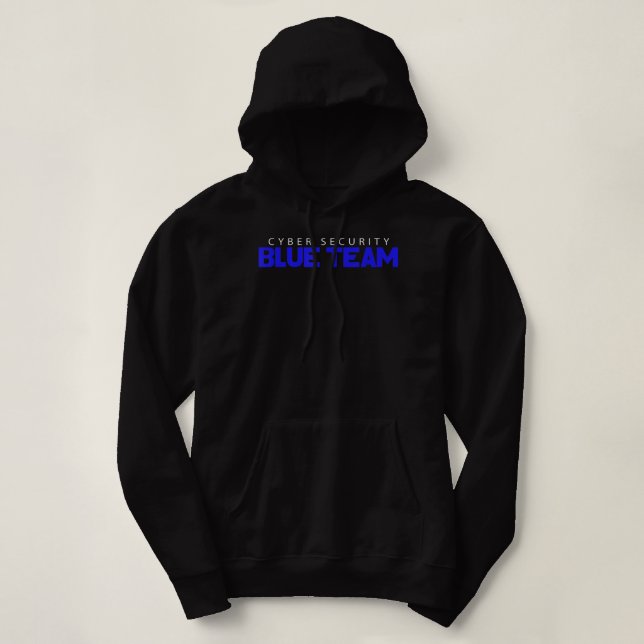 Blue Team Cyber Security Hacker Hoodie (Design vorne)