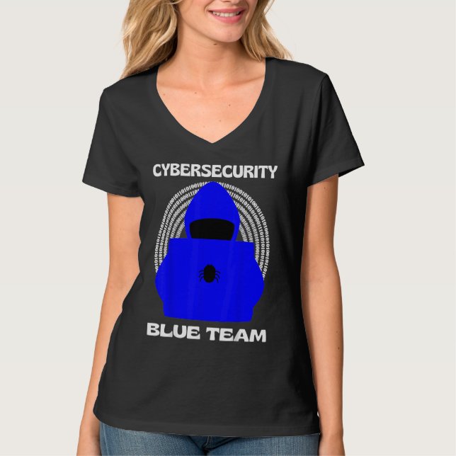 Blue Team Cybersecurity Hacking Ethical Hacker Cyb T-Shirt (Vorderseite)