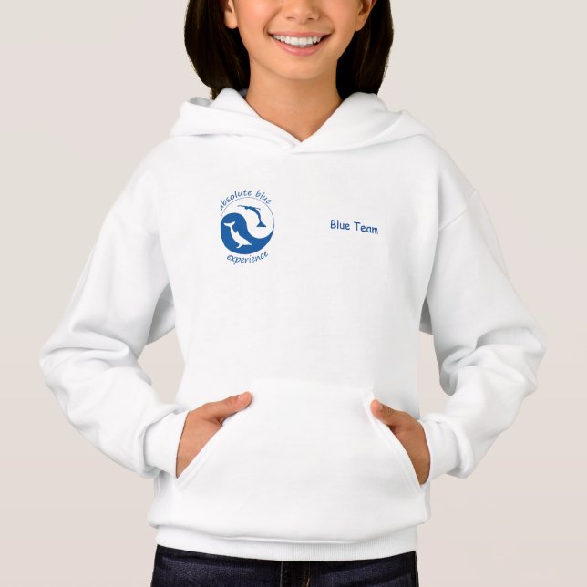 Blue Team Girls Hoodie (Vorderseite)