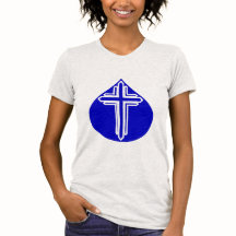 Blue Teardrop White Cross
