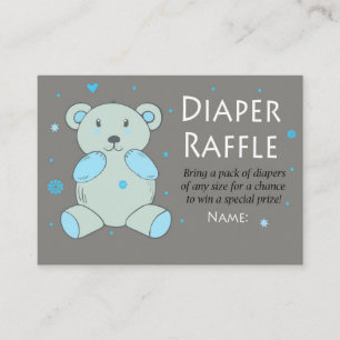 Blue Teddy Bär Diaper Raffles Tickets